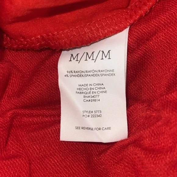 Cabi Jumpsuit Uptown Playsuit Sz M Red Soft Knit Sexy Comfy Stretchy Travel - Picture 8 of 9